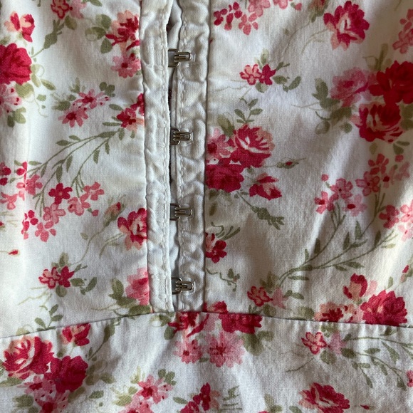 Floral rose sundress cotton spaghetti strap sun dress Rampage size 6 - Picture 4 of 9